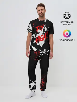 Мужская пижама с брюками / Haikyu birds