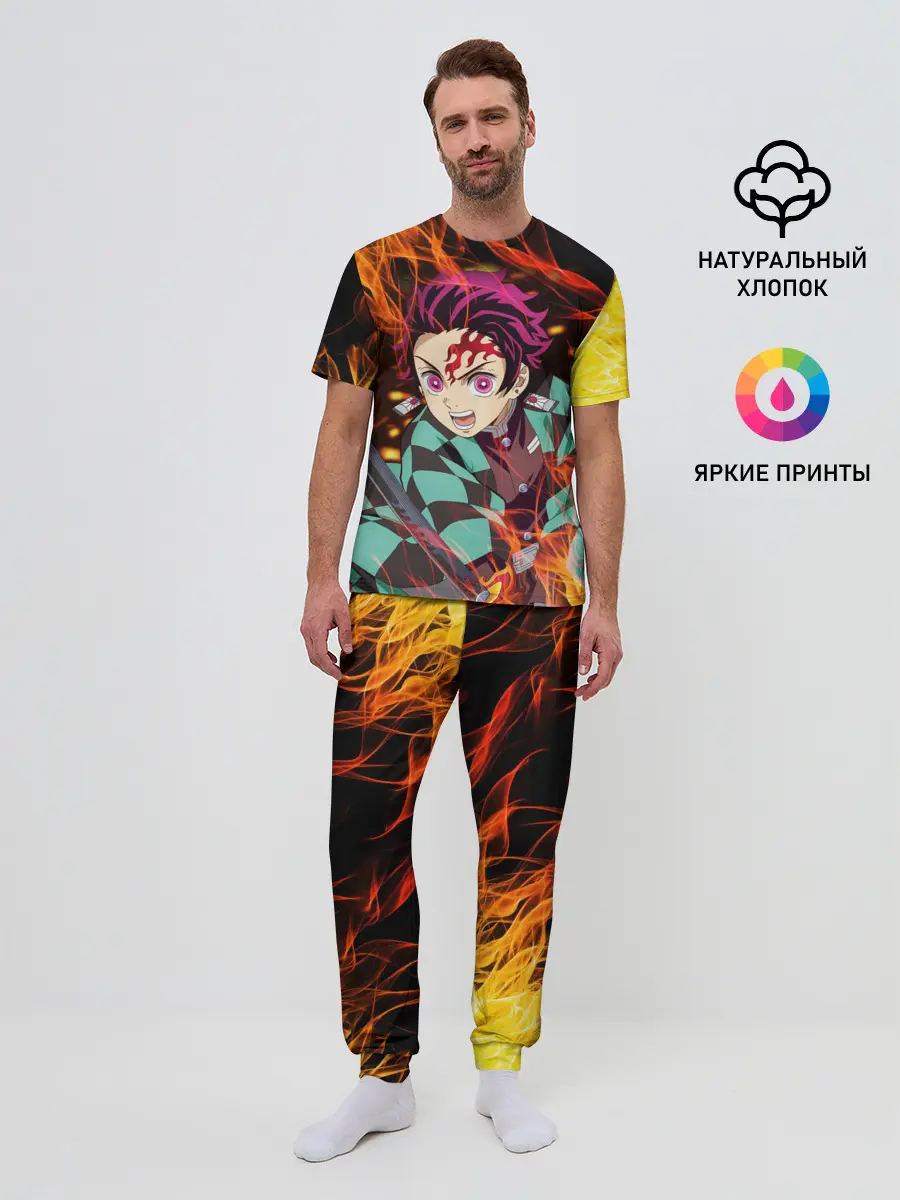 Мужская пижама с брюками / КЛИНОК РАССЕКАЮЩИЙ ДЕМОНОВ