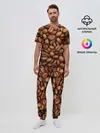 Мужская пижама с брюками / Кофе 3D