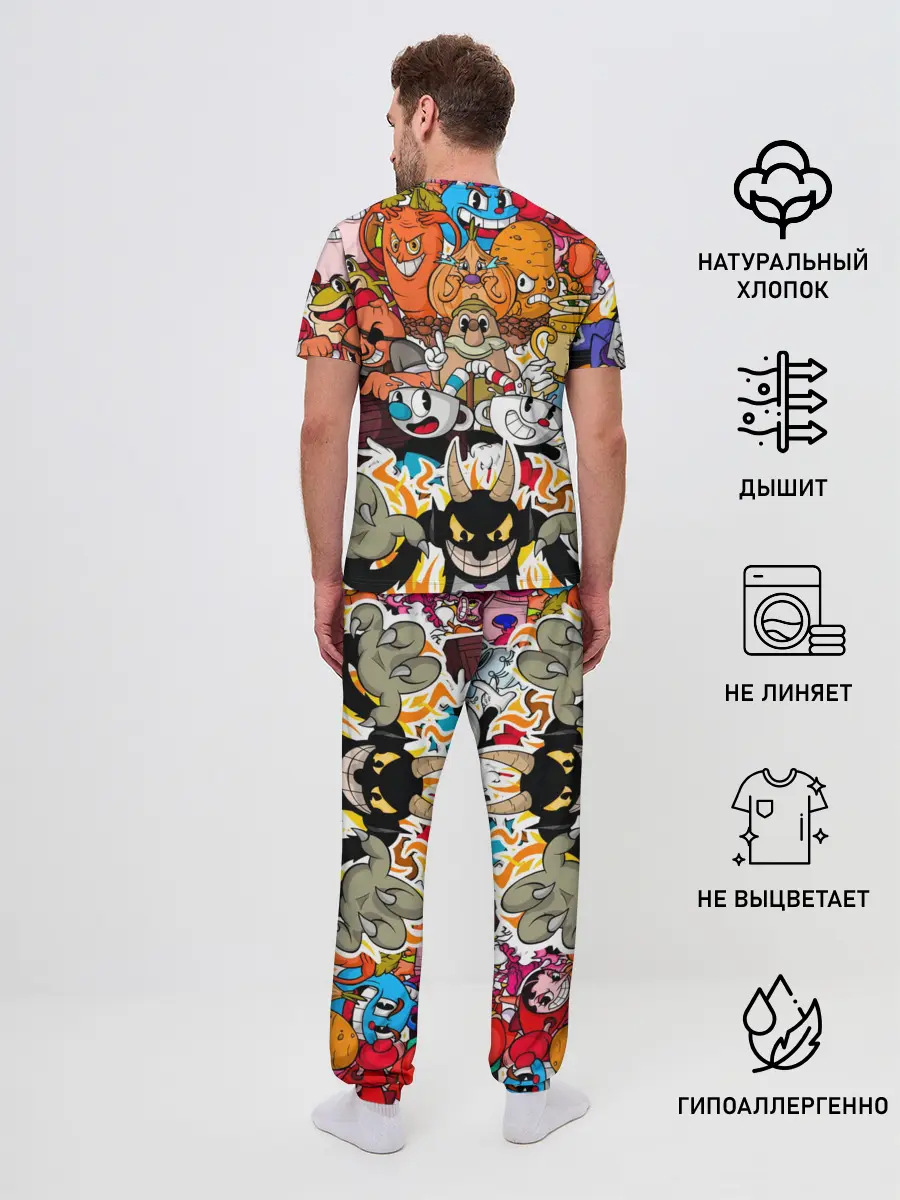 Мужская пижама с брюками / CUPHEAD