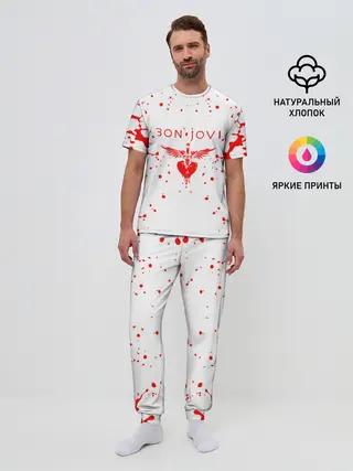 Мужская пижама с брюками / bon jovi