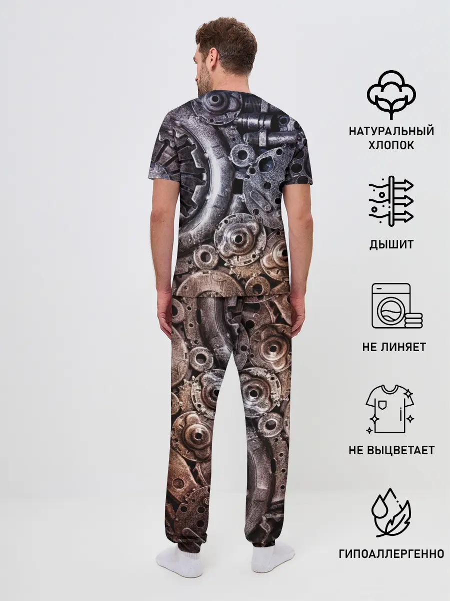 Мужская пижама с брюками / СТИМПАНК | МЕТАЛ