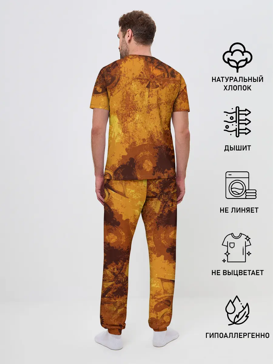 Мужская пижама с брюками / Стимпанк