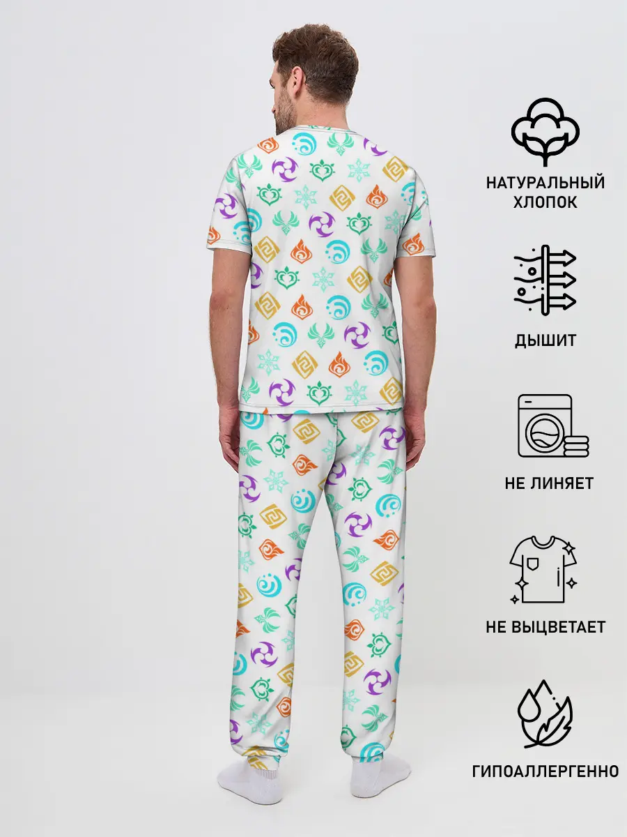 Мужская пижама с брюками / GENSHIN IMPACT ЭМБЛЕМЫ