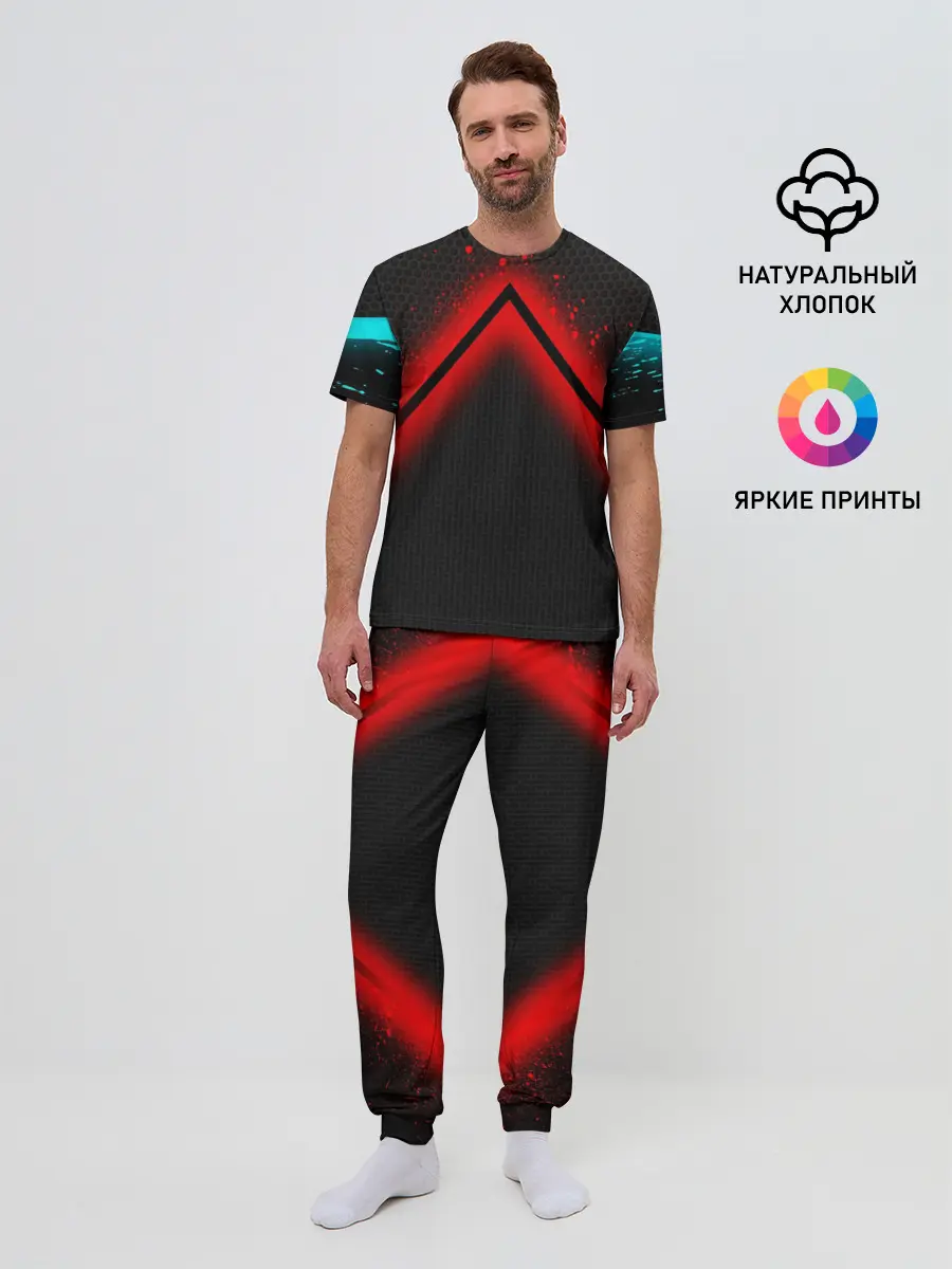 Мужская пижама с брюками / Кровавая линия3D
