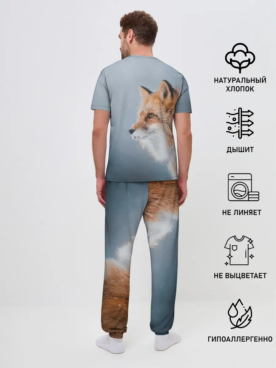 Мужская пижама с брюками / Лиса