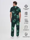 Мужская пижама с брюками / Текстура Листья