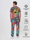 Мужская пижама с брюками / crazy abstraction