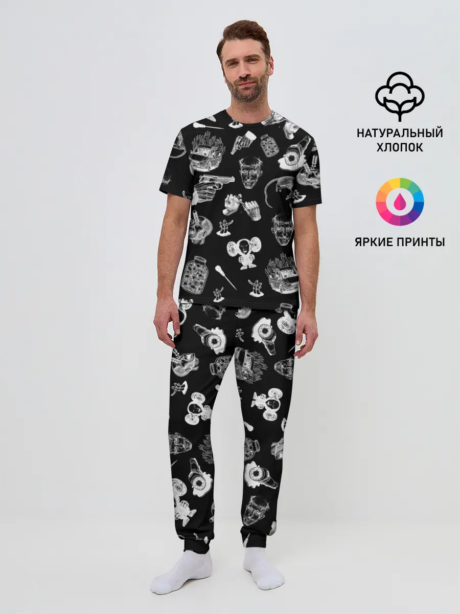 Мужская пижама с брюками / КРОВОСТОК ТАТУИРОВКИ
