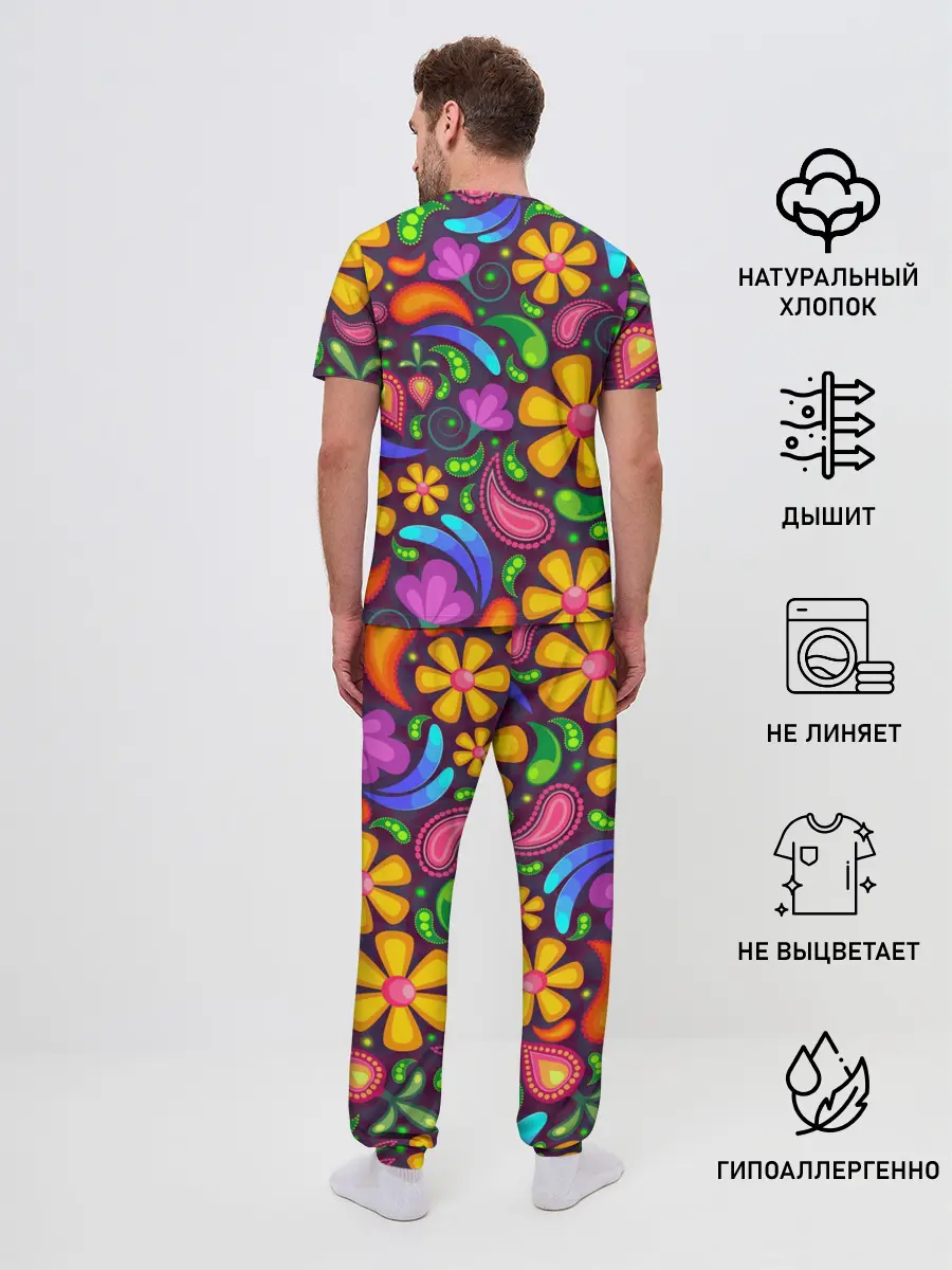 Мужская пижама с брюками / Пляжная