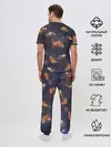 Мужская пижама с брюками / Котик в космосе