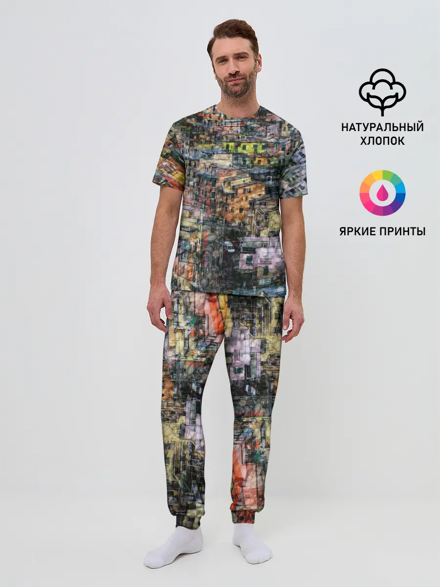 Мужская пижама с брюками / ГОРОДОК
