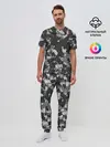Мужская пижама с брюками / Gray Camouflage