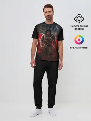 Мужская пижама с брюками / Киану Ривз - Берсерк