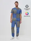 Мужская пижама с брюками / Denim Patchwork