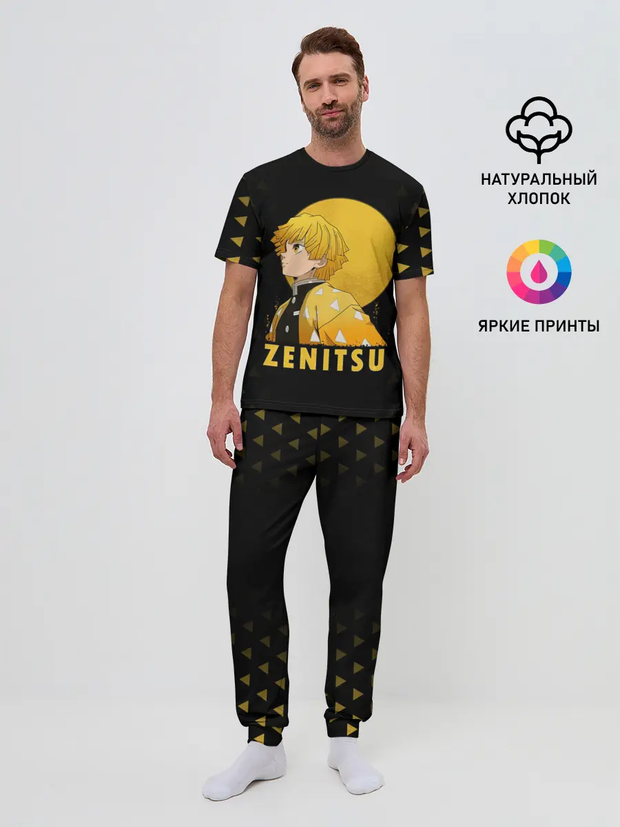 Мужская пижама с брюками / ZENITSU Kimetsu no Yaiba