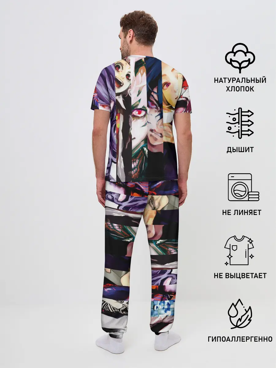 Мужская пижама с брюками / гульи из 20 района