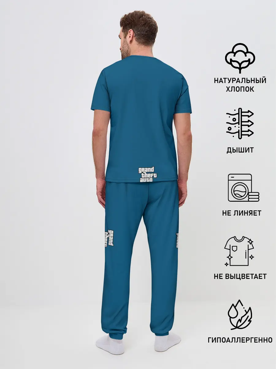 Мужская пижама с брюками / Tommy on board