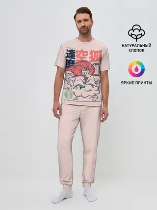 Мужская пижама с брюками / Anime Kuko Demon Yokai