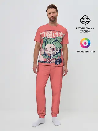 Мужская пижама с брюками / Anime Kuchisake Onna Yokai