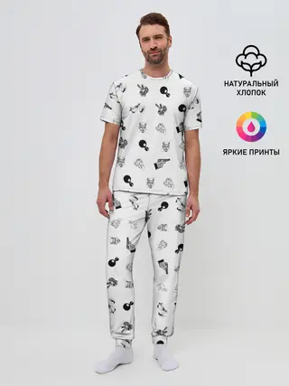Мужская пижама с брюками / Кровосток | Паттерн