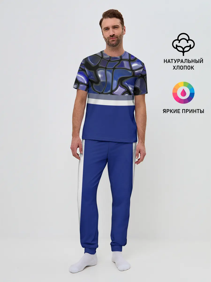 Мужская пижама с брюками / Мозаика