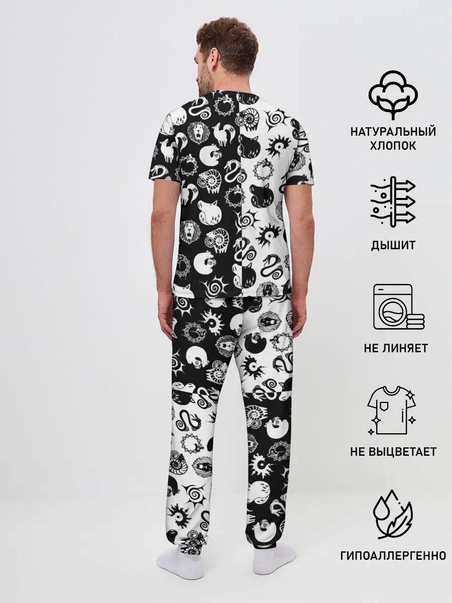 Мужская пижама с брюками / ЭМБЛЕМЫ 7 СМЕРТНЫХ ГРЕХОВ