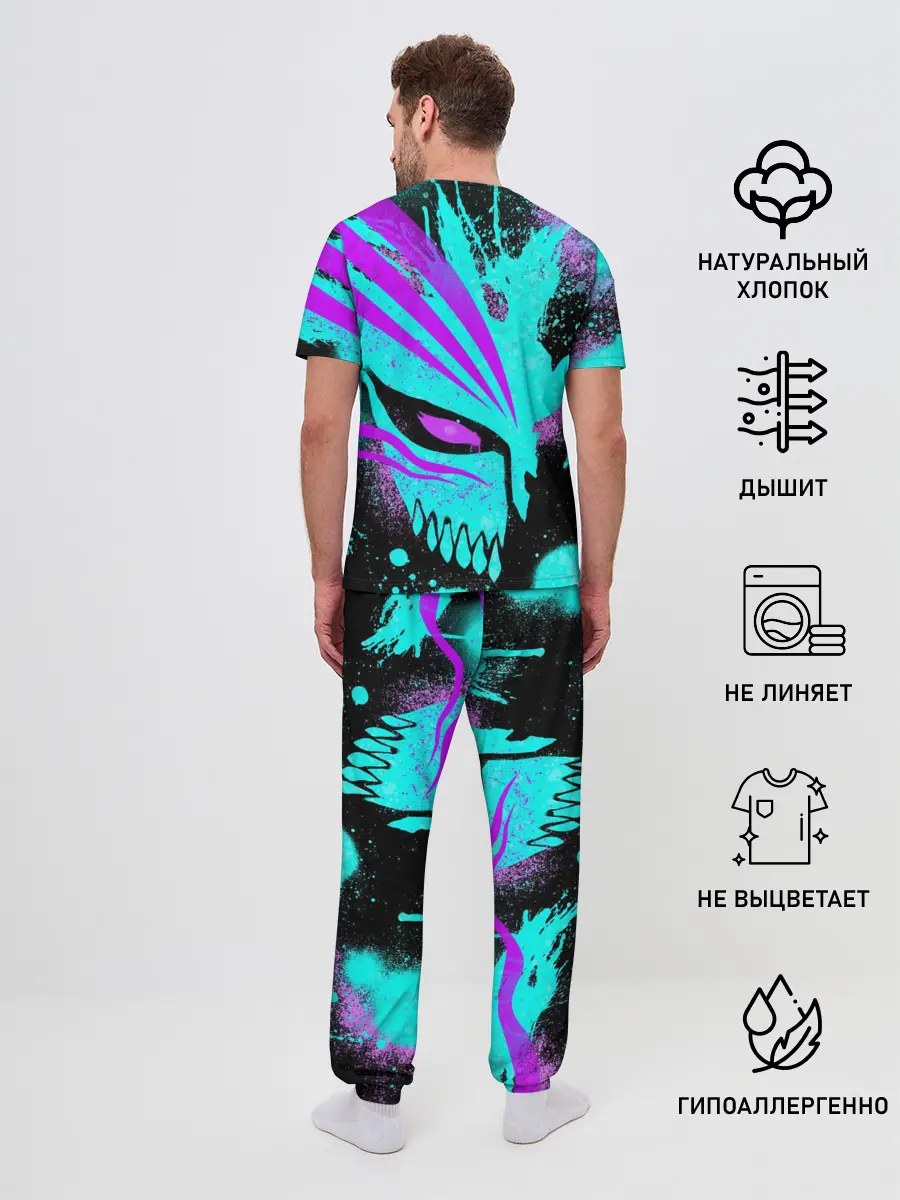 Мужская пижама с брюками / БЛИЧ МАСКА ПУСТОГО НЕОН
