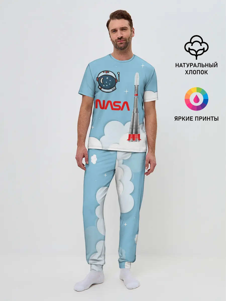 Мужская пижама с брюками / Mission NASA