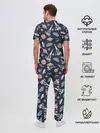 Мужская пижама с брюками / Корабли, планеты и спутники