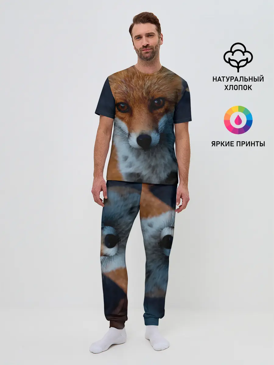 Мужская пижама с брюками / Мудрая лиса