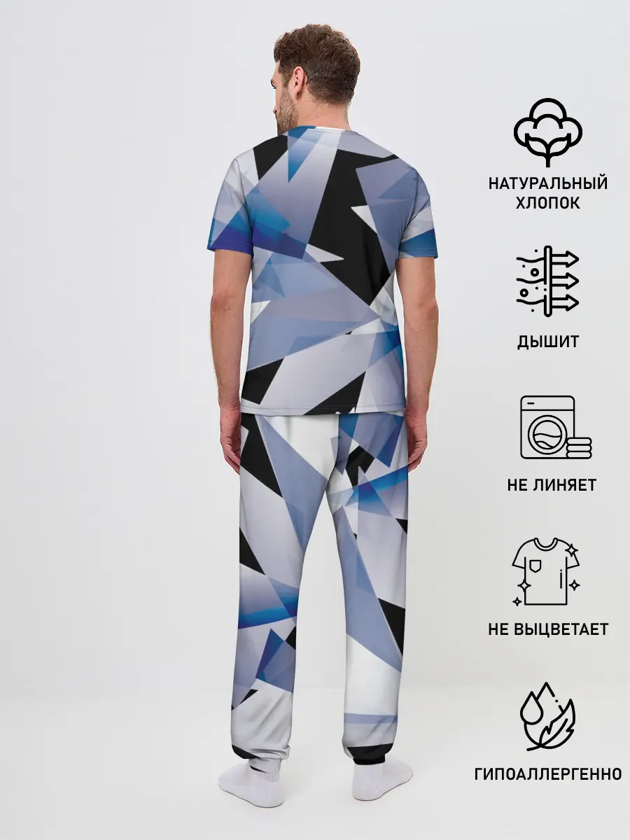 Мужская пижама с брюками / Broken glass