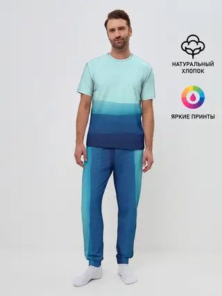 Мужская пижама с брюками / Море