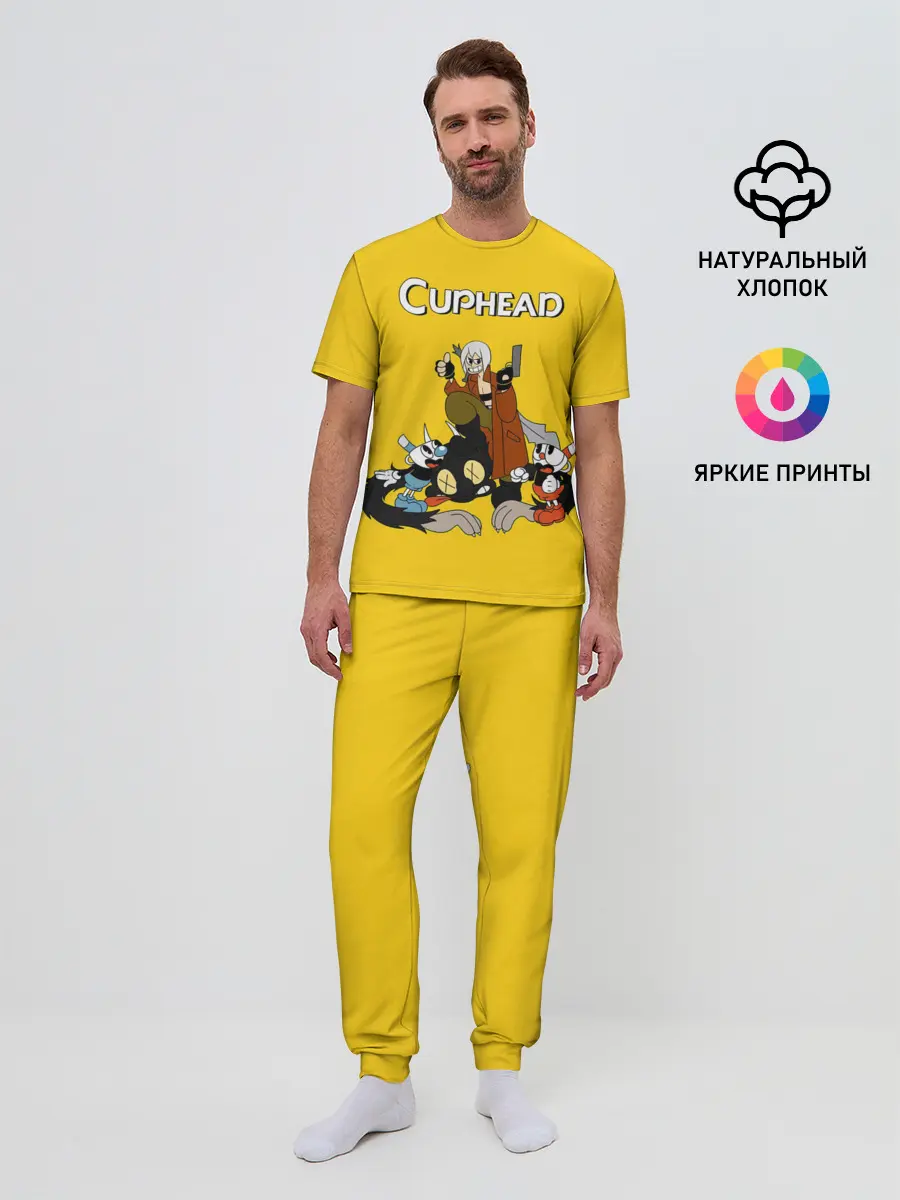 Мужская пижама с брюками / Cuphead x DMC