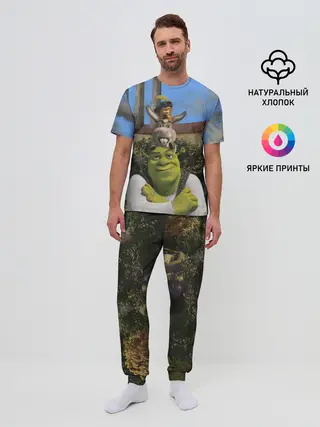 Мужская пижама с брюками / Шрек, Кот и Осёл