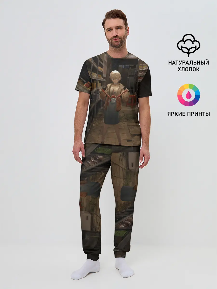 Мужская пижама с брюками / Girl with crab