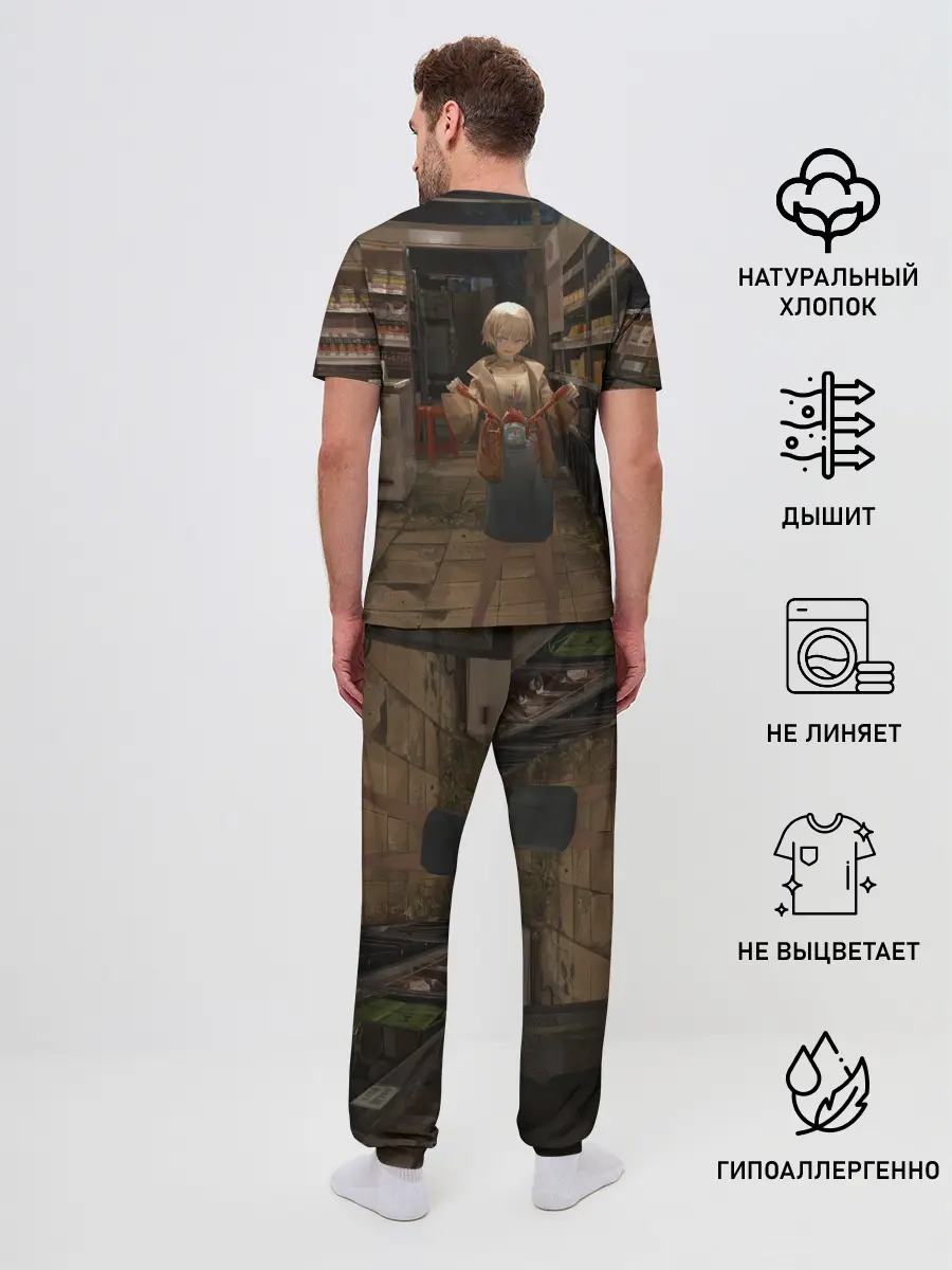 Мужская пижама с брюками / Girl with crab