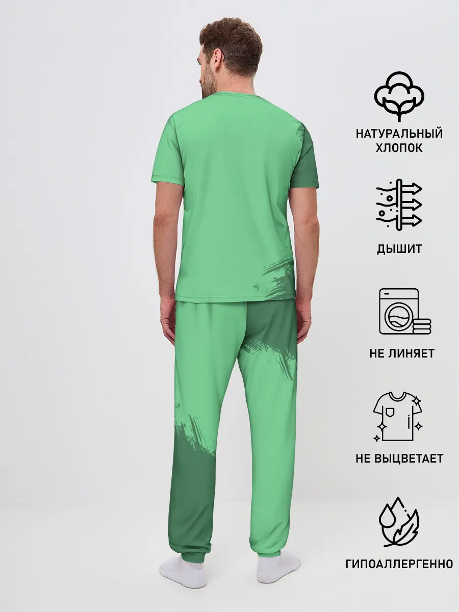 Мужская пижама с брюками / Танджиро Камадо Kimetsu no Yaiba