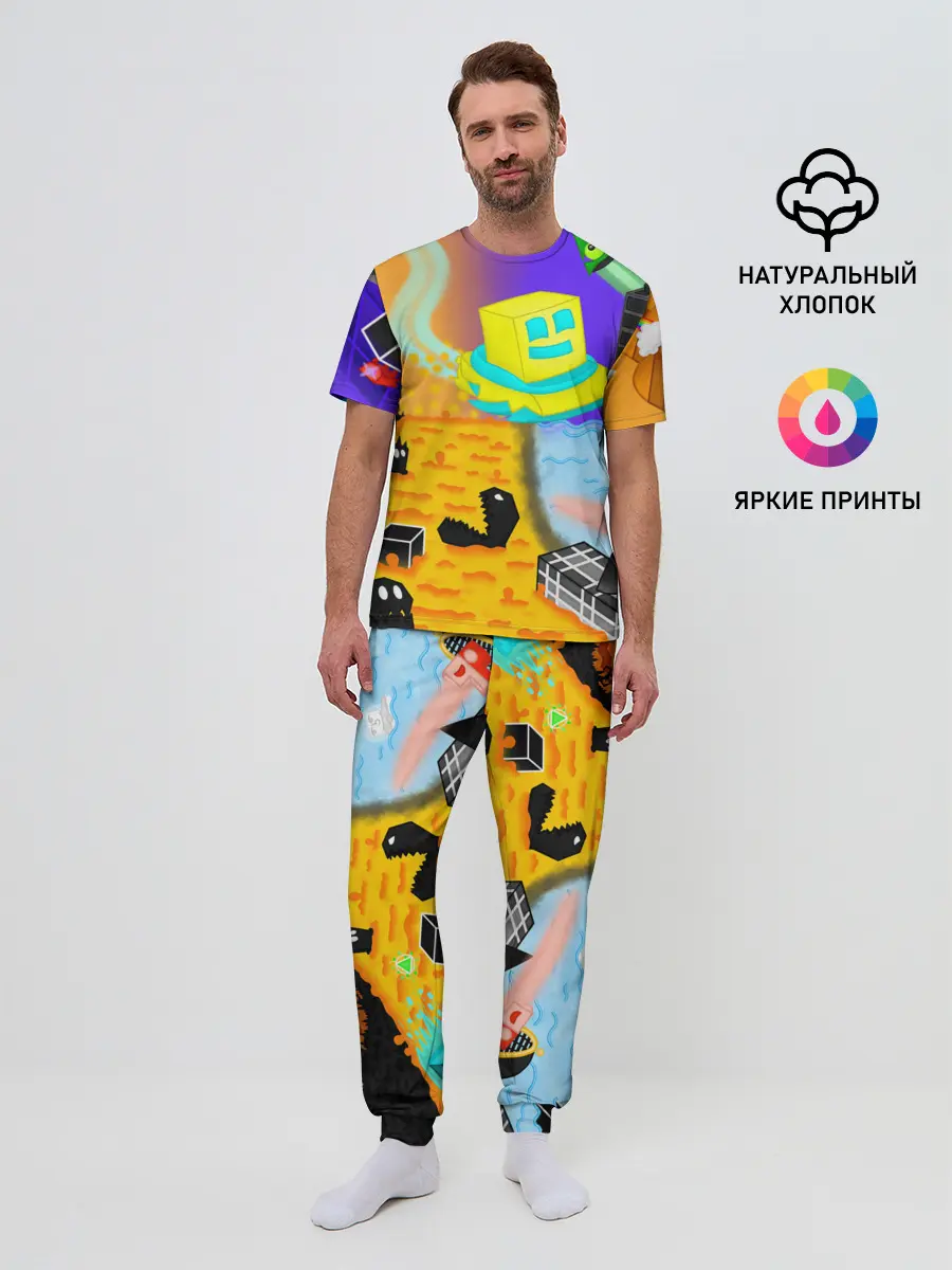 Мужская пижама с брюками / Geometry Dash | RobTop