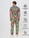 Мужская пижама с брюками / ЛОСКУТНАЯ ВЫШИВКА