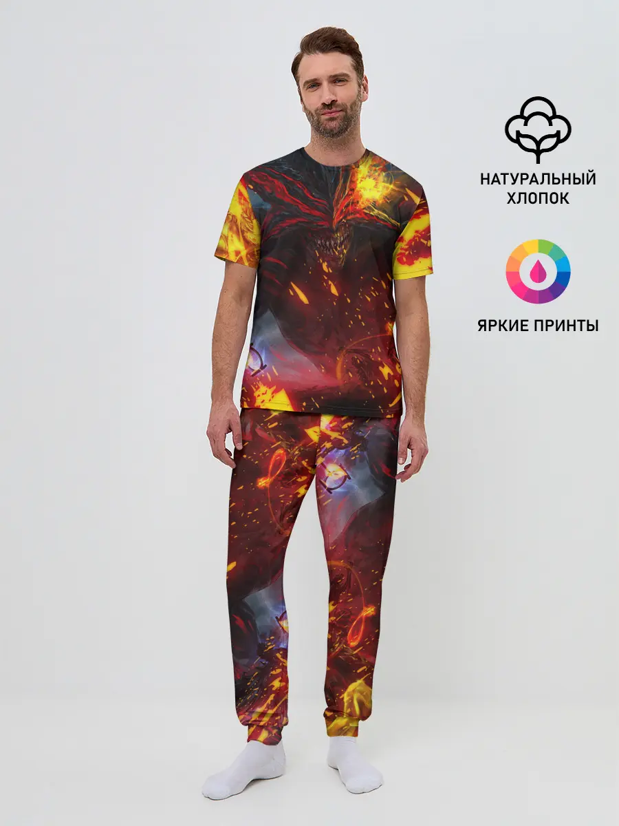 Мужская пижама с брюками / Path of Exile | Fire Demon