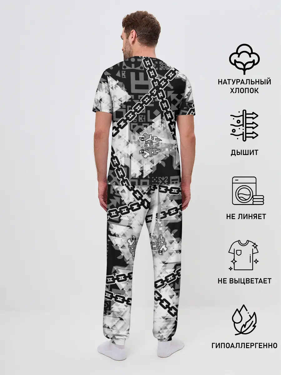 Мужская пижама с брюками / Geometry Dash