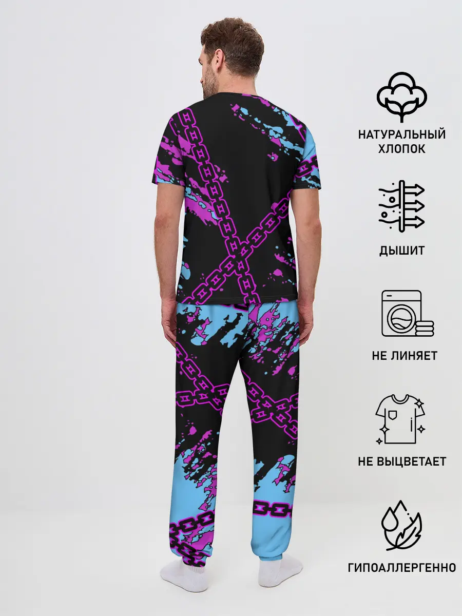 Мужская пижама с брюками / Geometry Dash