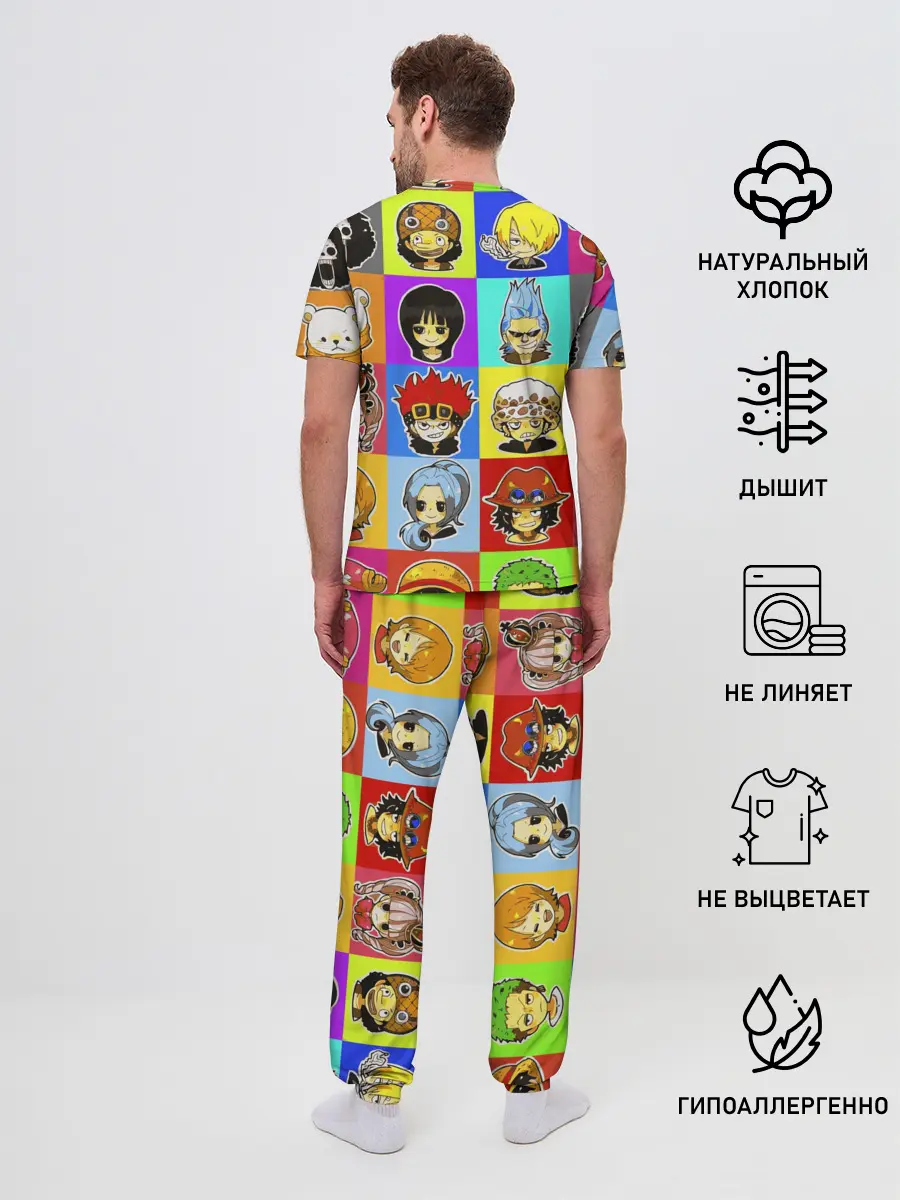 Мужская пижама с брюками / ONE PIECE / ВАН ПИС / УЗОР