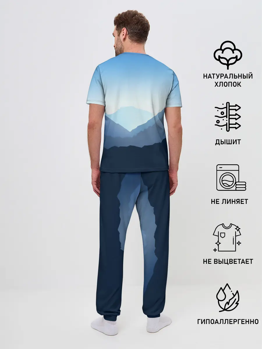 Мужская пижама с брюками / Клинок, рассекающий демонов в горах