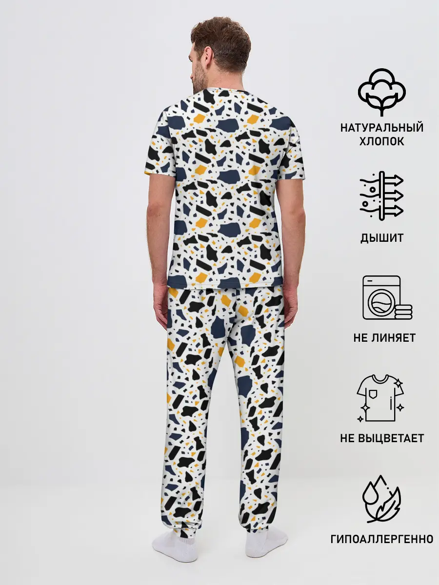 Мужская пижама с брюками / Итальянский Узор Терраццо