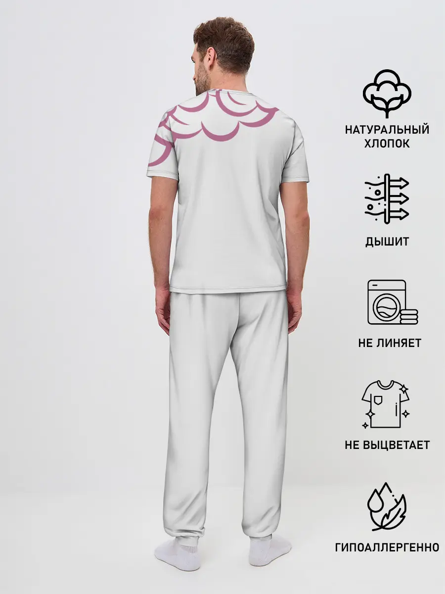 Мужская пижама с брюками / Гию и Незуко Kimetsu no Yaiba