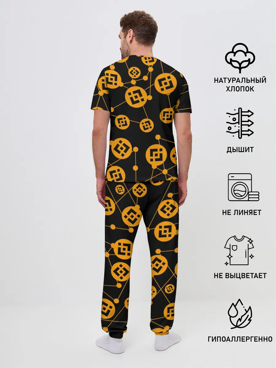 Мужская пижама с брюками / BINANCE / БИНАНС / УЗОР