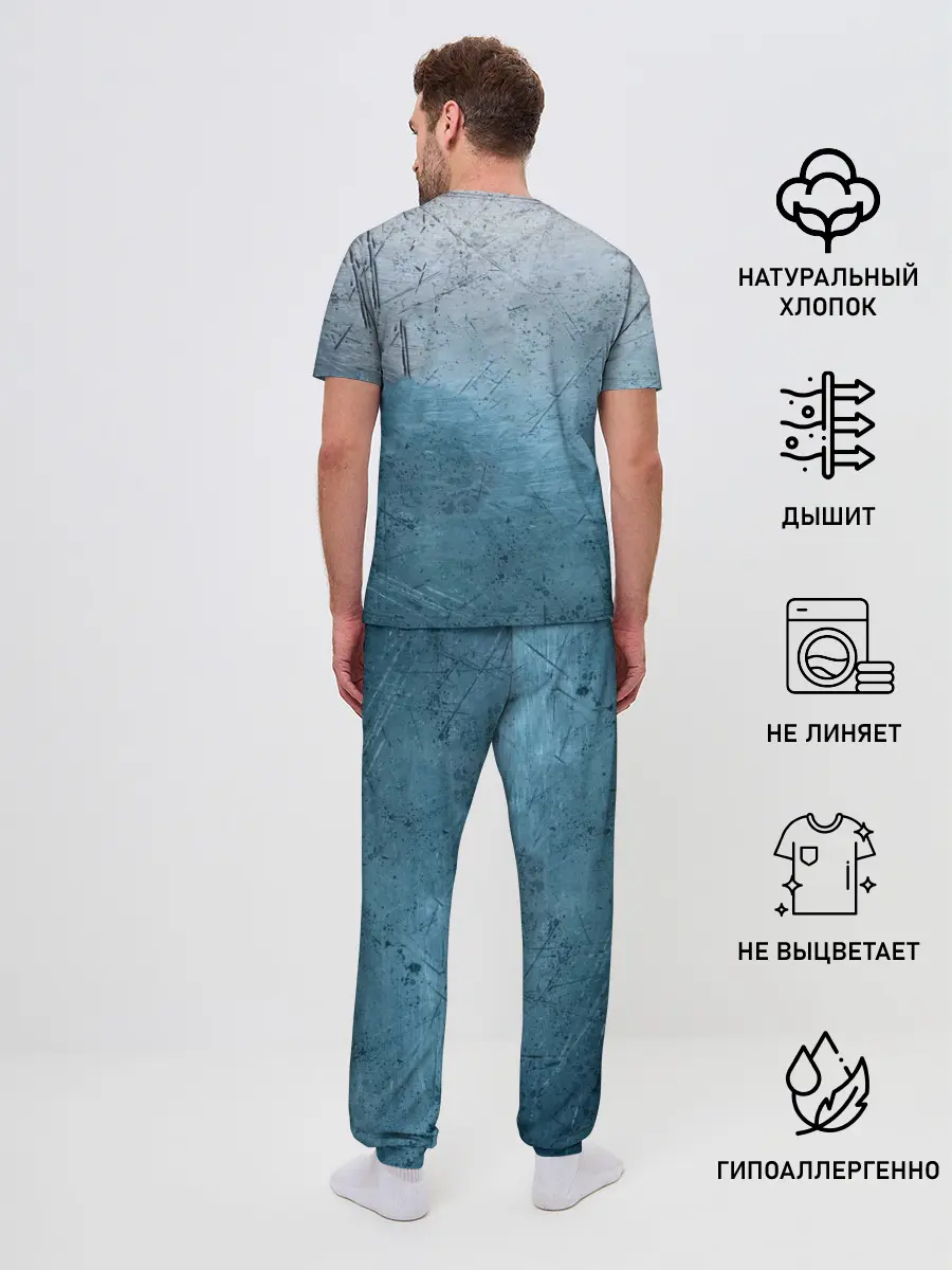Мужская пижама с брюками / Blue Glass