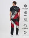 Мужская пижама с брюками / 3D BLACK AND RED METAL